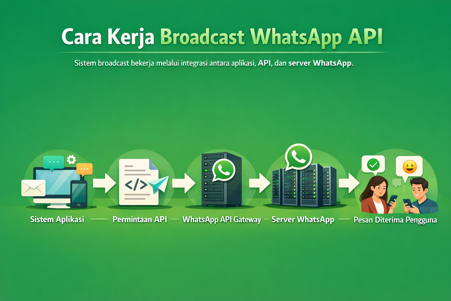 Broadcast WhatsApp API: Pengertian, Cara Kerja, dan Cara Mengirim Pesan Massal Cara Kerja Broadcast WhatsApp API