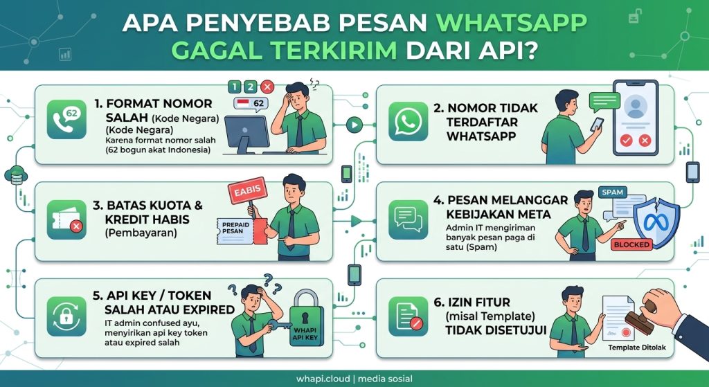 Apa Penyebab Pesan WhatsApp Gagal Terkirim dari API
