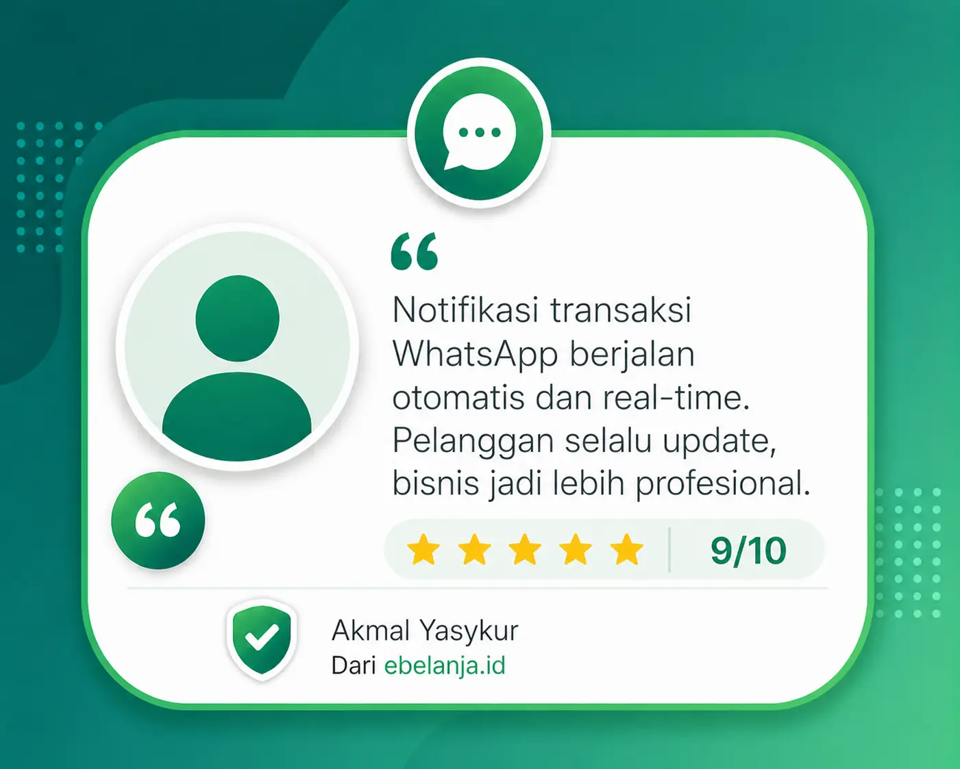 Testimoni pengguna Whapi - sistem tetap stabil meski kirim banyak pesan