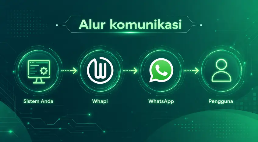 Langkah proses menghubungkan nomor ke Whapi